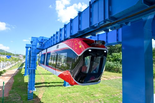 La Chine a construit un "sky train" roulant sous des rails qui ne nécessite aucune énergie