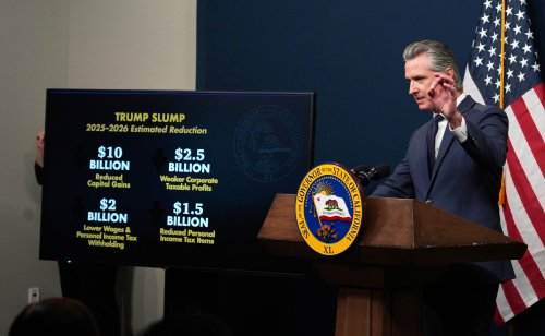 Newsom sets himself apart from Trump. Except in one key area.