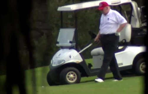White House Claims Trump Works On Virus Bill From The Golf Course