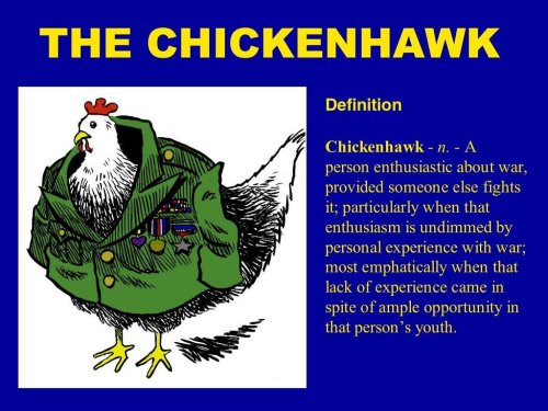 Time For A Rich Democrat To Revive the Chickenhawk Hall of Shame