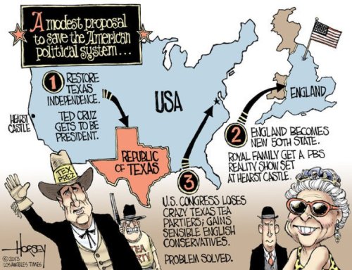 Republic of Texas Reared Its Head Again This Weekend, Threatening Secession. I Say Go, Good Riddance