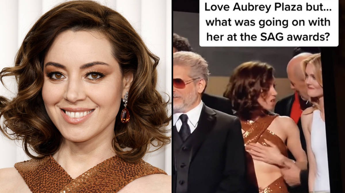 Aubrey Plaza's fuming appearance at SAG Awards explained after co-star's  panicked whisper - Mirror Online