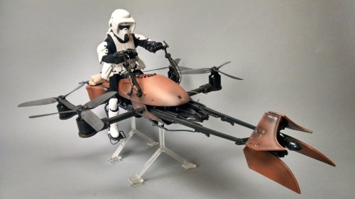 Star Wars Toy Converted Into Working Speeder Bike Drone