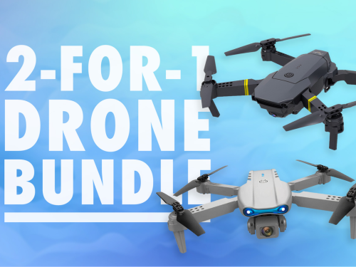 Capture unique perspectives with this 2-for-1 dual-camera drone bundle, now $144.99