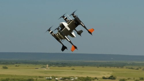 This big drone takes off like a helicopter, flies like a biplane, and can carry 70 pounds