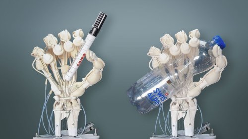 This 3D-printed soft robotic hand has 'bones,' 'ligaments,' and 'tendons'