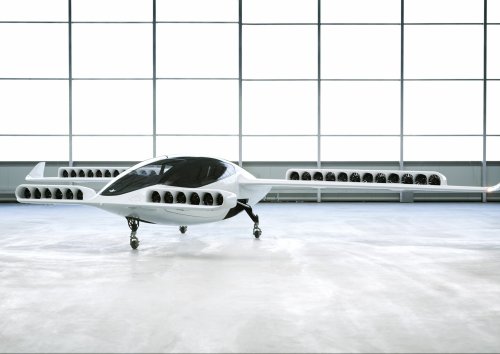 Watch this electric air taxi take off vertically, thanks to 36 swiveling ‘jet’ engines
