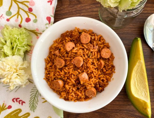 Here's How to Make Bad Bunny's Favorite Puerto Rican Dish: Arroz Con Salchichas