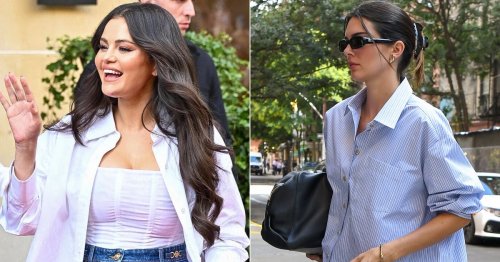 The Boyfriend Shirt Is Having a Moment, From Selena Gomez to Kendall Jenner