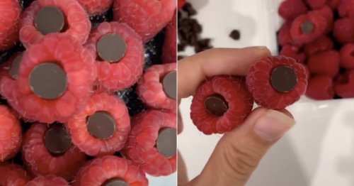 You Only Need 2 Ingredients to Make This Sweet Raspberry and Chocolate Snack