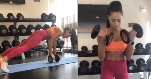 Grab 2 Dumbbells and Get Ready to Crush This Trainer's 4-Move Arms and Abs Workout