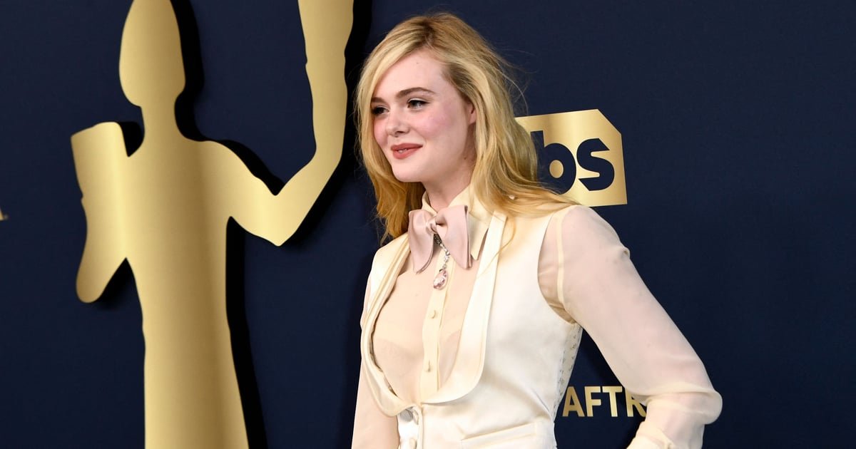 Elle Fanning Updated Annie Hall's Signature Look at the SAG Awards