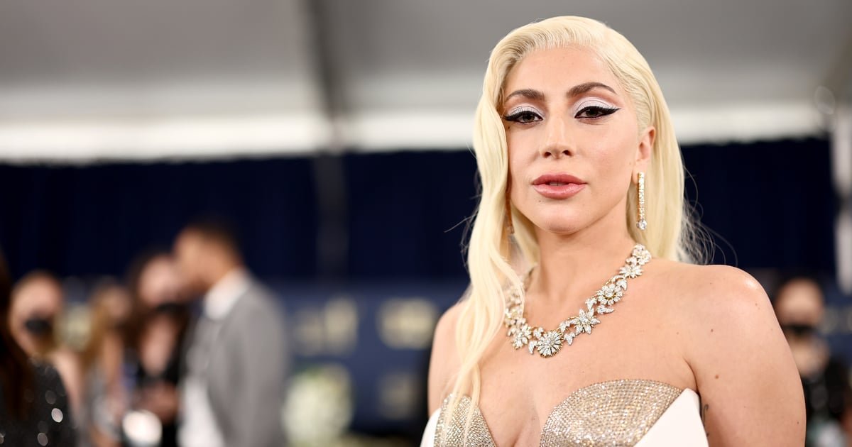 Lady Gaga's SAG Awards Gown Has a Plunging Glitter Neckline