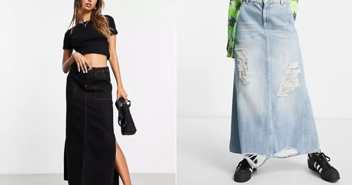 Over the Miniskirt? Say Hello to These Chic Denim Maxis