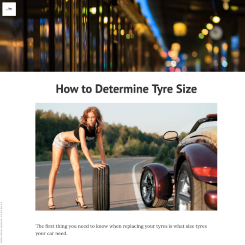How to Determine Tyre Size