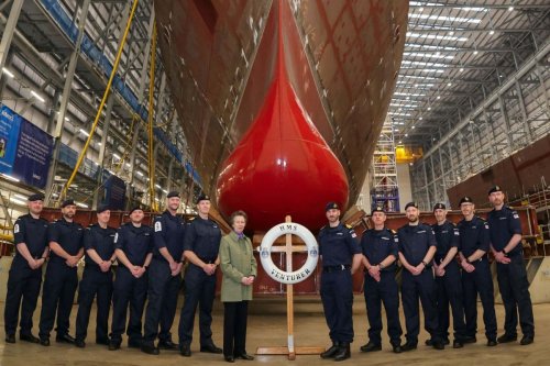Royal Navy: New Type 31 frigate HMS Venturer welcomes new sponsor Princess Royal at Rosyth ceremony