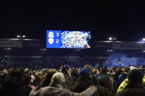 Scenes of jubilation from fans as Pompey are crowned League One champions after a nail biting match against Barnsley