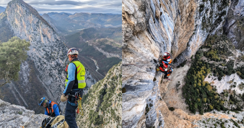 Dans les Alpes, le sauvetage “épique” de deux alpinistes coincés au milieu d’une falaise