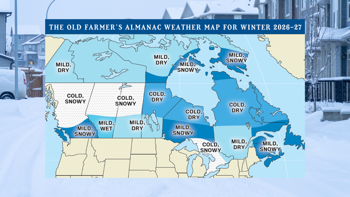 The Old Farmer’s Almanac Predicts How El Niño Will Affect Canada’s 2026-27 Winter