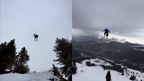 Skier Overshoots Landing By A Mile (Watch)