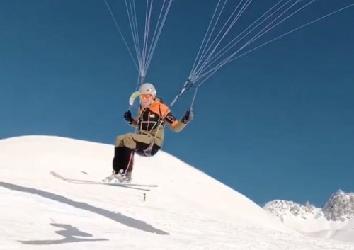 Skier Defies Reality By Hovering Effortlessly Above Snow