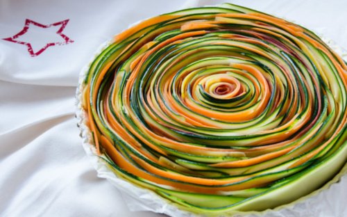 Colorful Veggie Spiral Tart [Vegan, Gluten-Free]