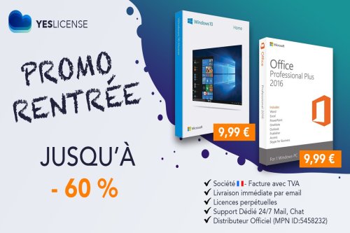 Des réductions jusqu’à 60% sur les logiciels Microsoft avec Yeslicense