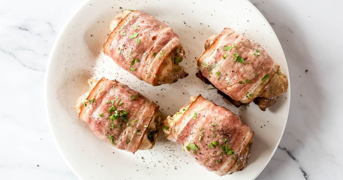 Bacon Wrapped Chicken Thighs in the Oven – So Easy!