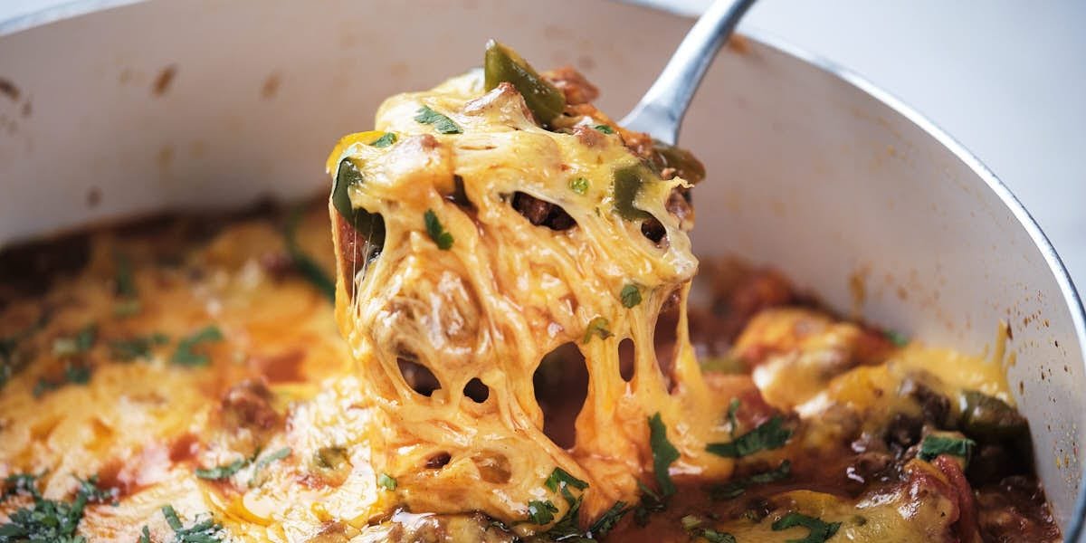 Cheesy Ground Beef Taco Skillet