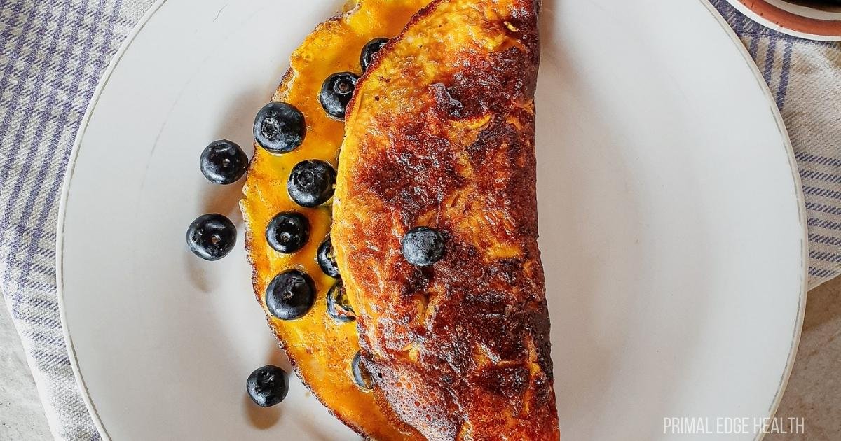 Healthy Sweet Omelette with Blueberries