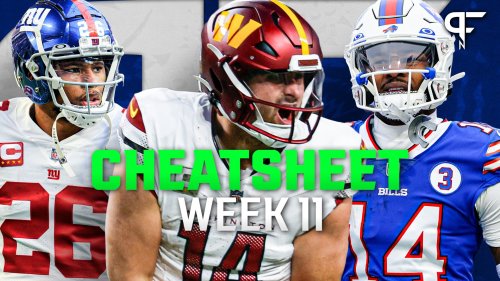 Kyle Soppe’s Week 11 Fantasy Football Cheat Sheet: Outlooks for De’Von Achane, Saquon Barkley, Stefon Diggs, and Others