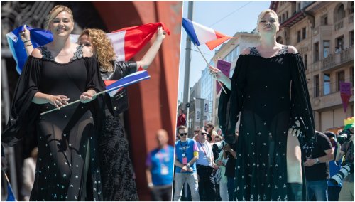Eurovision 2025 : Louane fait sensation en robe transparente, une plainte déposée pour un "geste d’égorgement"