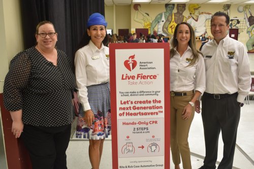 Middle School Students Learn to Keep Hearts Pumping As Rita Case Donates CPR Training Kits To Broward County Public Schools