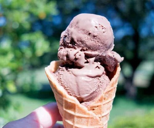 Triple Chocolate Ice Cream with Waffle Cones