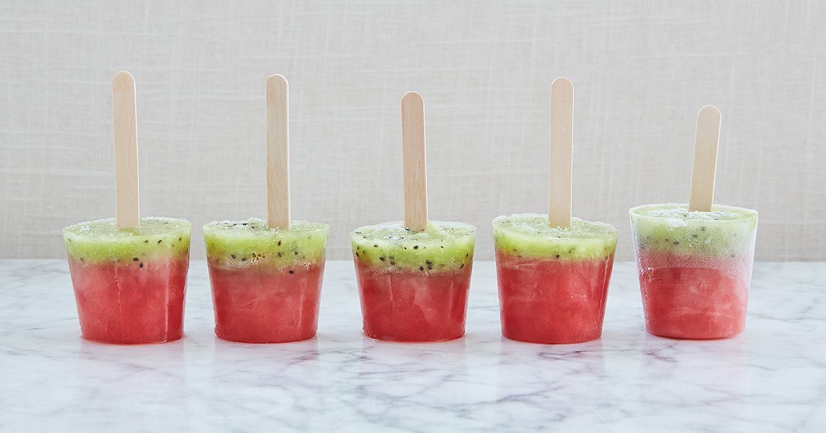 Watermelon-Kiwi Ice Pops