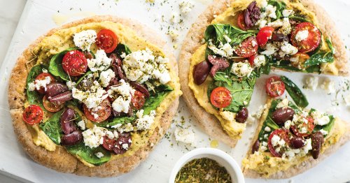 Mediterranean Pita Pizzas