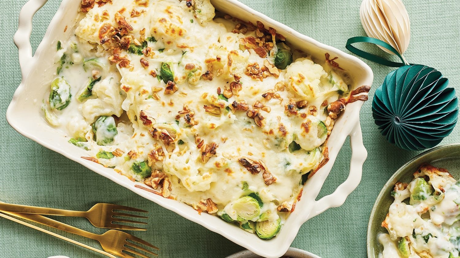 Cauliflower Brussels Sprouts Gratin With Sage | Canadian Living