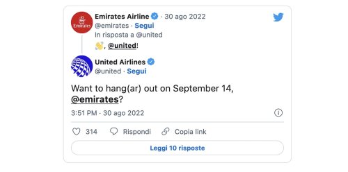 Emirates e United annunciano con tweet spiritosi... un matrimonio?