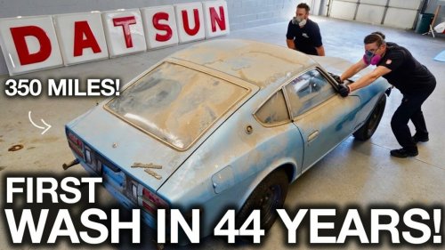 Lavano una Datsun per la prima volta il 44 anni: il risultato è incredibile.