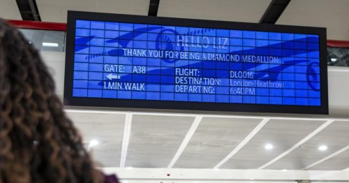 Delta is experimenting with flight information boards that know who you are and where you’re going