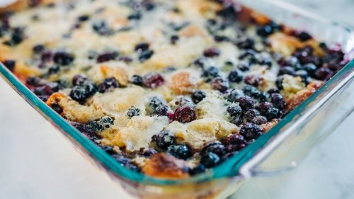 Go Southern: Blueberry Bread Pudding With Bourbon Sauce