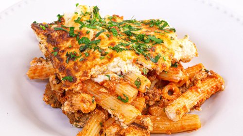 Rach Adds Greek Flavors to Italian Favorite Baked Ziti