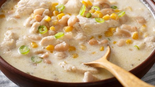 Crockpot White Chicken Chili (Made With Rotisserie Chicken as a Shortcut)