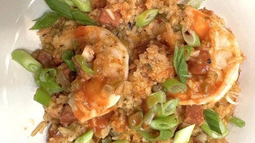 Rachael's Easy One-Pan Jambalaya with Chicken, Shrimp + Sausage
