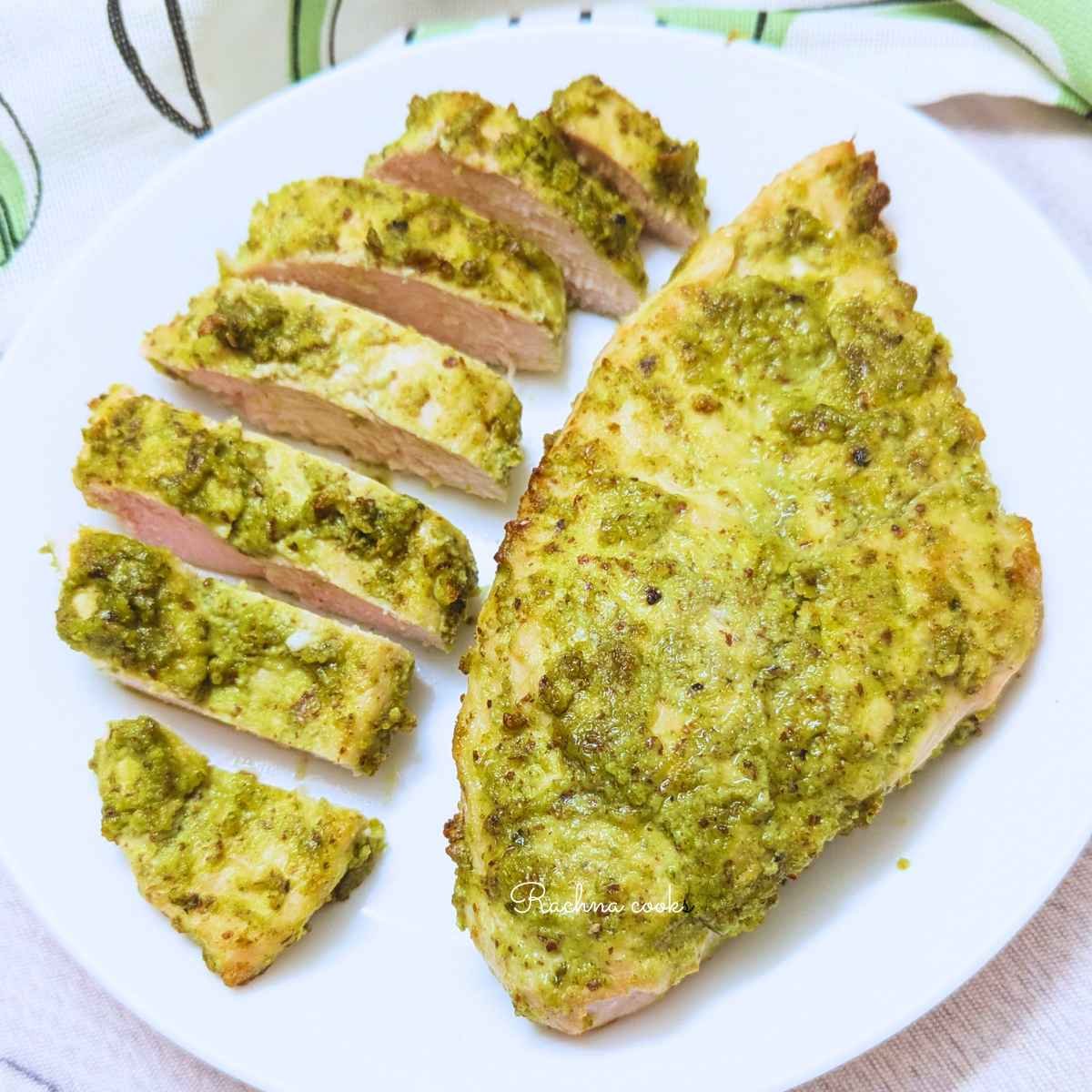 2 Ingredient Air fryer Pesto Chicken