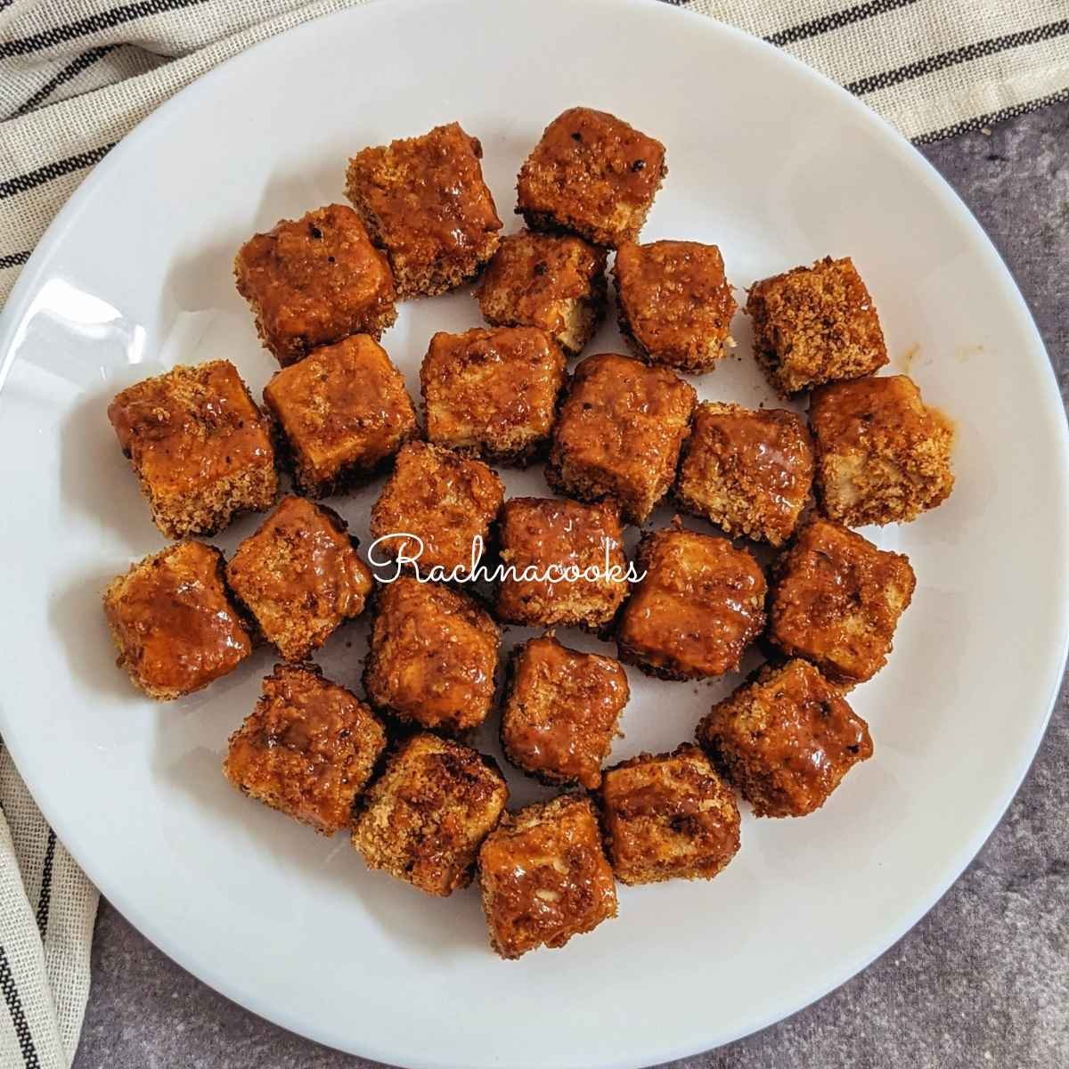 Air fryer Buffalo Tofu