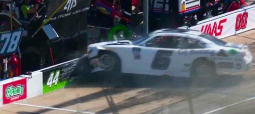 NASCAR driver slams pit wall at Texas Motor Speedway (Video)