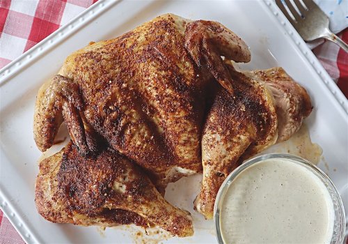 Gretchen's table: Spatchcocked Spice-Rubbed Chicken