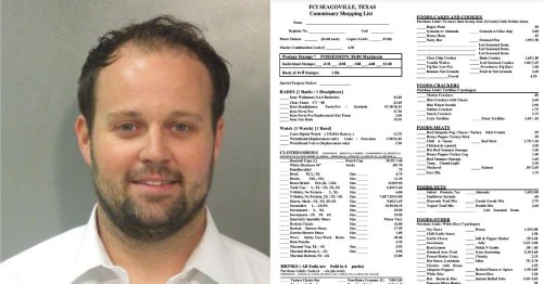 Josh Duggar's Prison Commissary Revealed! Convicted Criminal Has Access To Diet Coke, Chocolate Chip Cookes & More