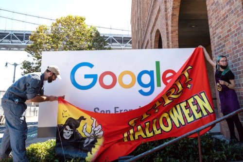 PHOTOS: Pranksters transform SF Google offices into spoof Halloween store